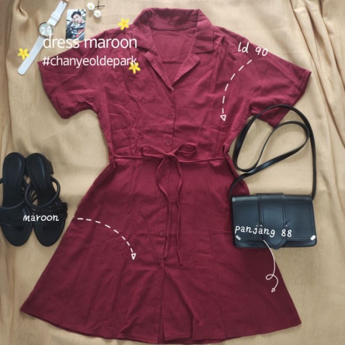 Women's maroon dress shirt