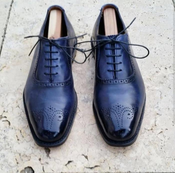 Navy dress shoes for men