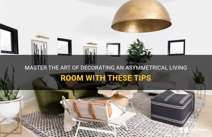 How to decorate an asymmetrical living room