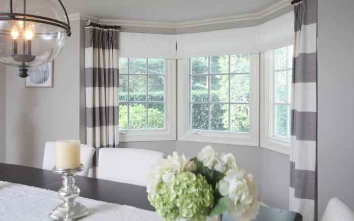 How to decorate a bedroom bay window area