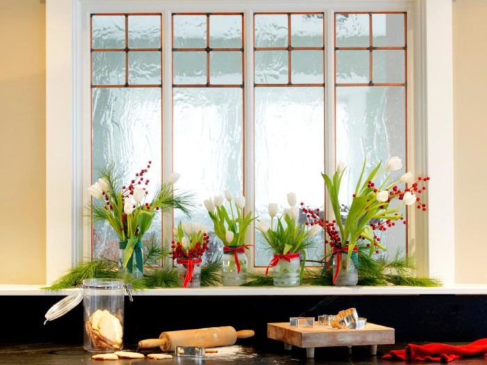 How to decorate a window ledge