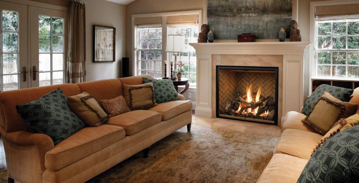 How to decorate a family room with fireplace