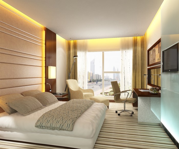 Desain interior kamar hotel bintang 5